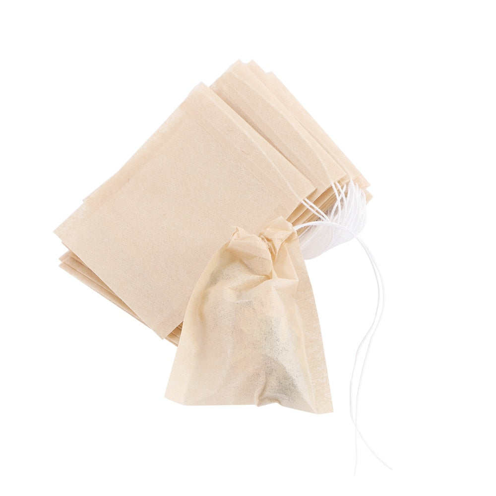 50 Pcs Round Tea filter Bags With String