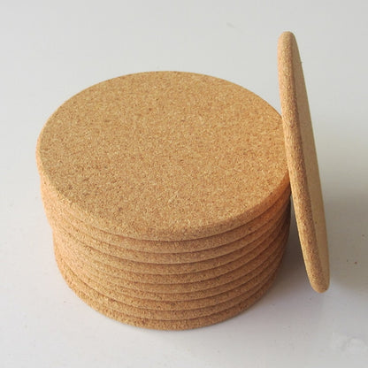 Round Shape Plain Natural Cork Coasters