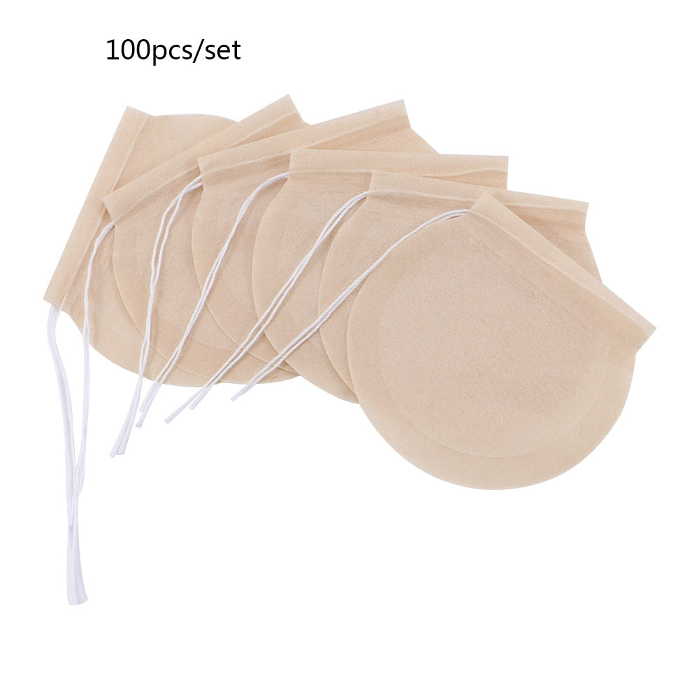 50 Pcs Round Tea filter Bags With String