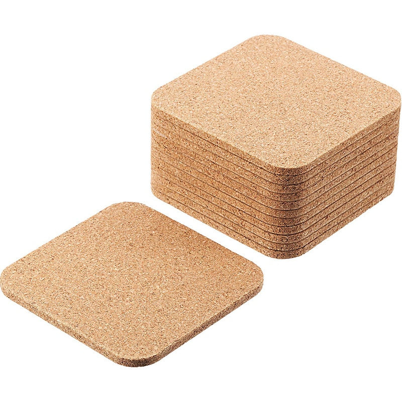 Round Shape Plain Natural Cork Coasters