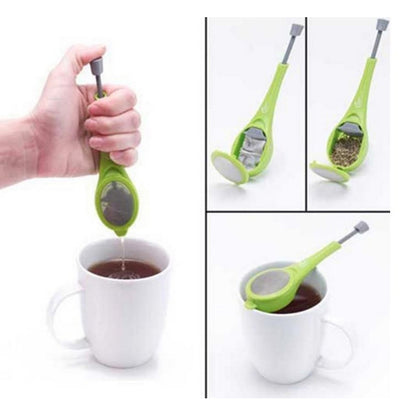 Reusable Plastic Tea infuser Measure Swirl Steep Stir &Press