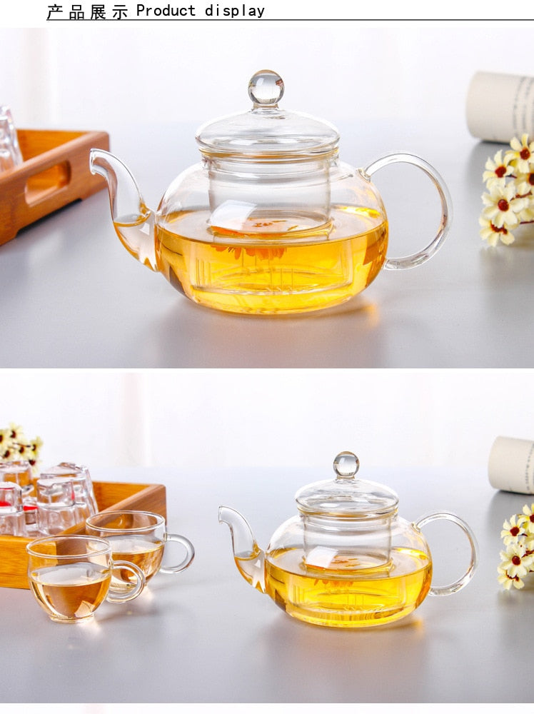 Heat Resistant Glass Tea Pot