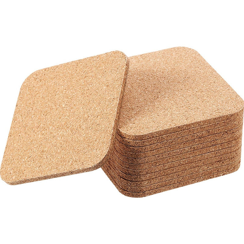 Round Shape Plain Natural Cork Coasters