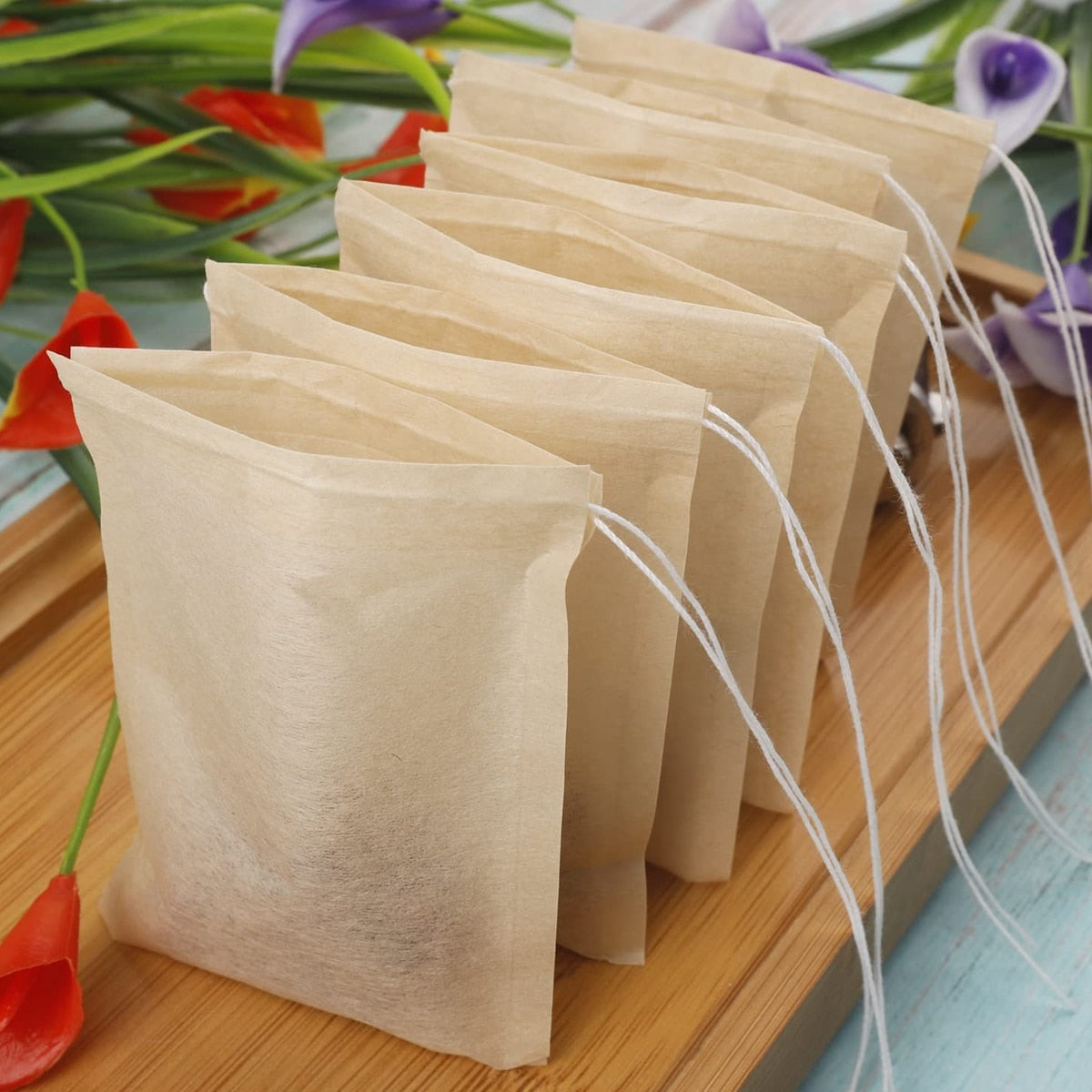 50 Pcs  Biodegradable and eco-friendly Paper Tea Bags filter