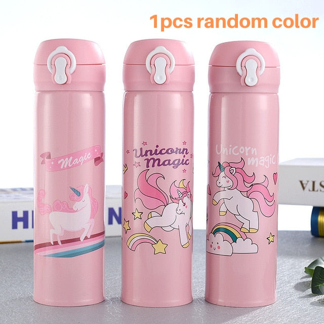 Thermos Children Unicorn school Water Bottle for girls