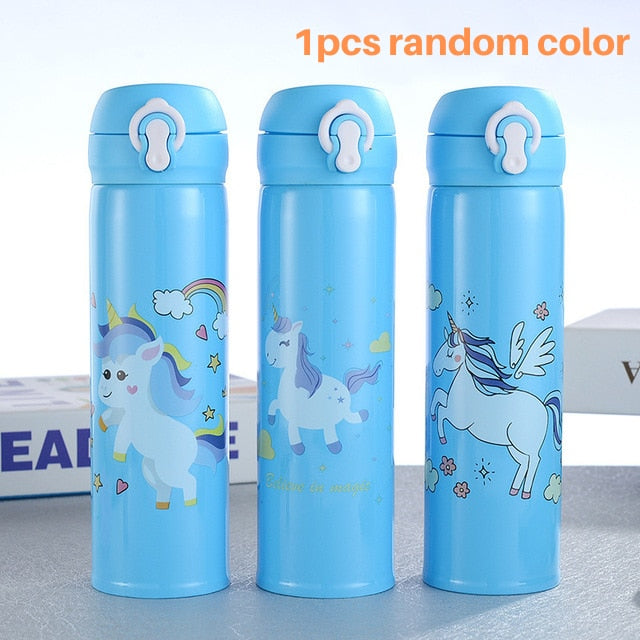 Thermos Children Unicorn school Water Bottle for girls