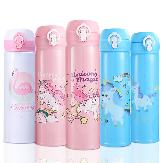 Thermos Children Unicorn school Water Bottle for girls