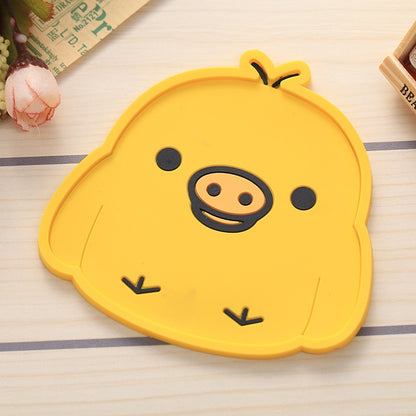 Animal Cartoon Coaster Silicone Thermal Insulation