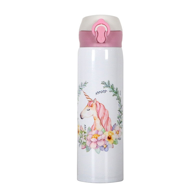 Thermos Children Unicorn school Water Bottle for girls