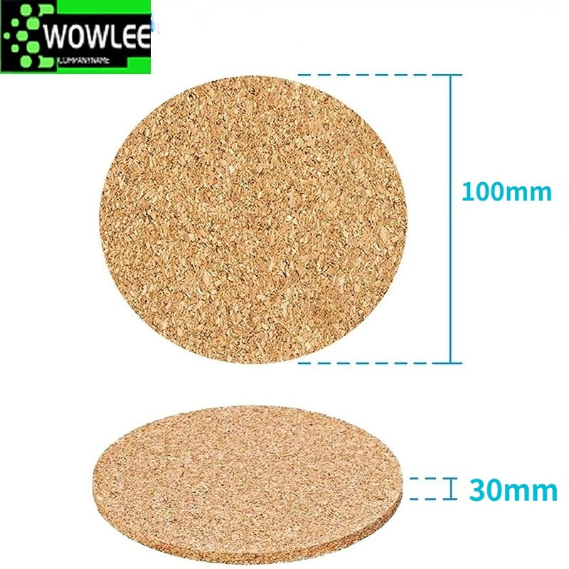 Round Shape Plain Natural Cork Coasters