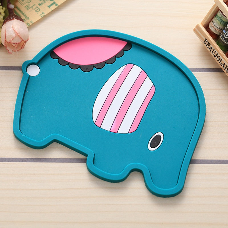 Animal Cartoon Coaster Silicone Thermal Insulation