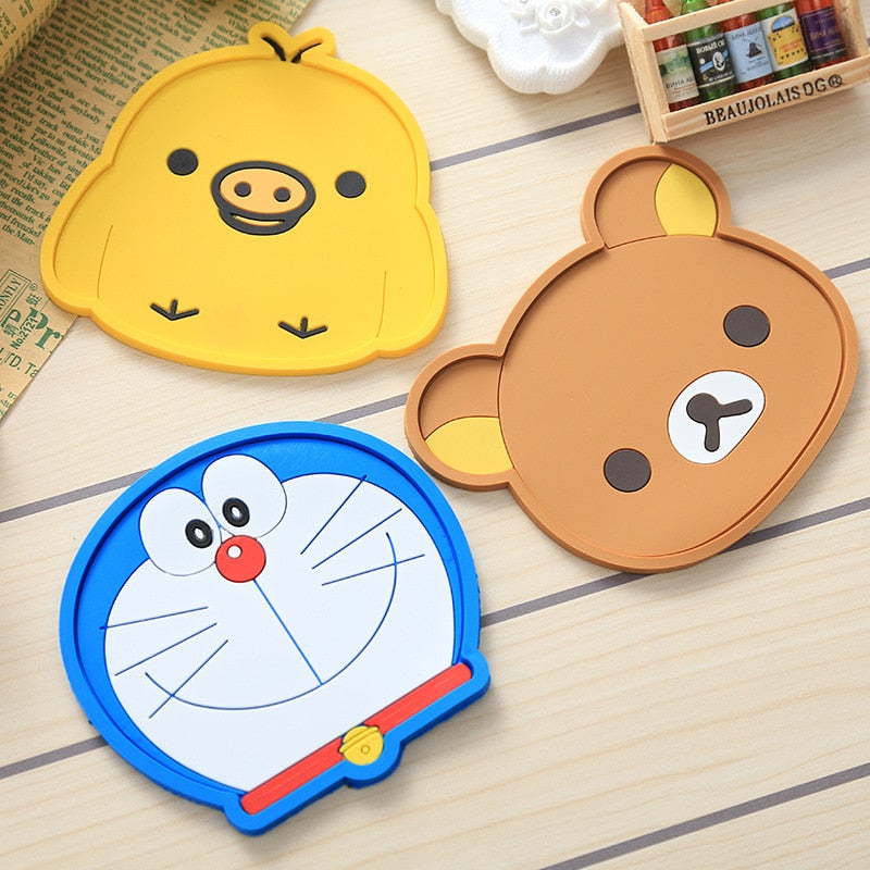 Animal Cartoon Coaster Silicone Thermal Insulation